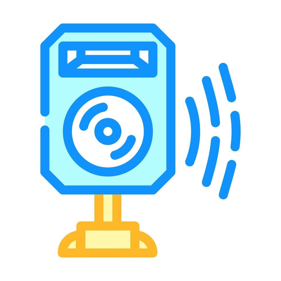 speaker electronic device color icon vector illustration