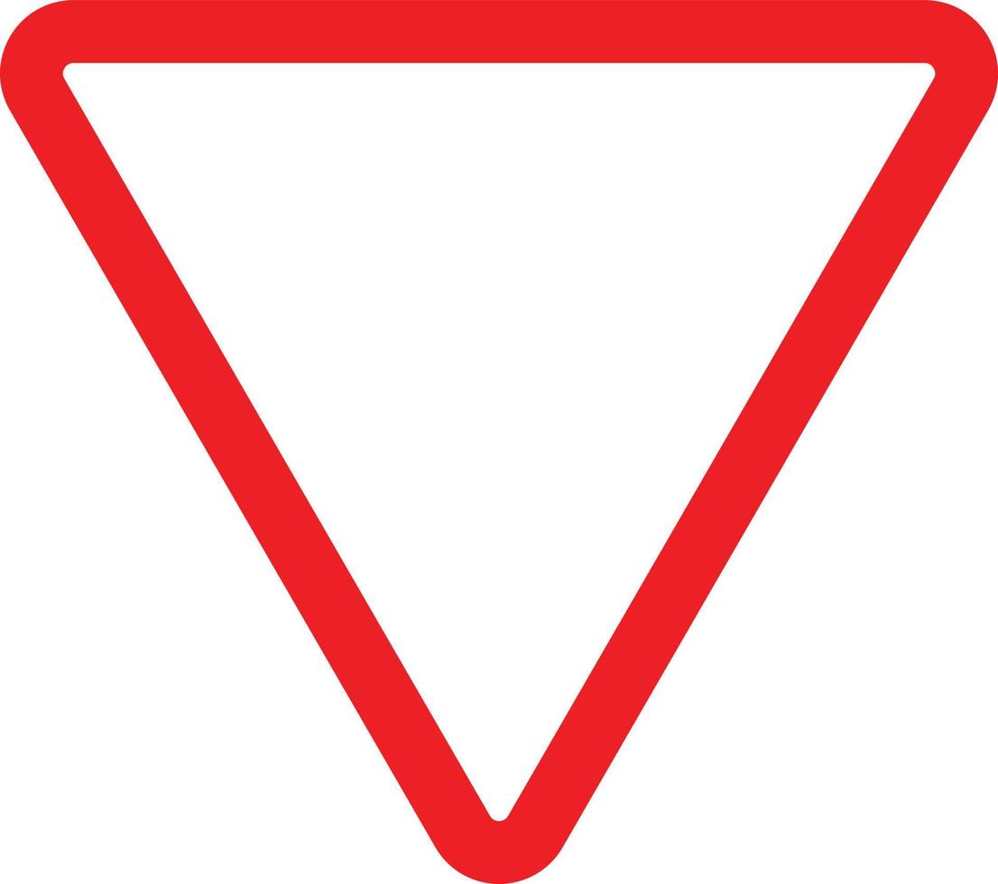 give way sign icon on white background. give way sign. flat style. give way symbol. vector