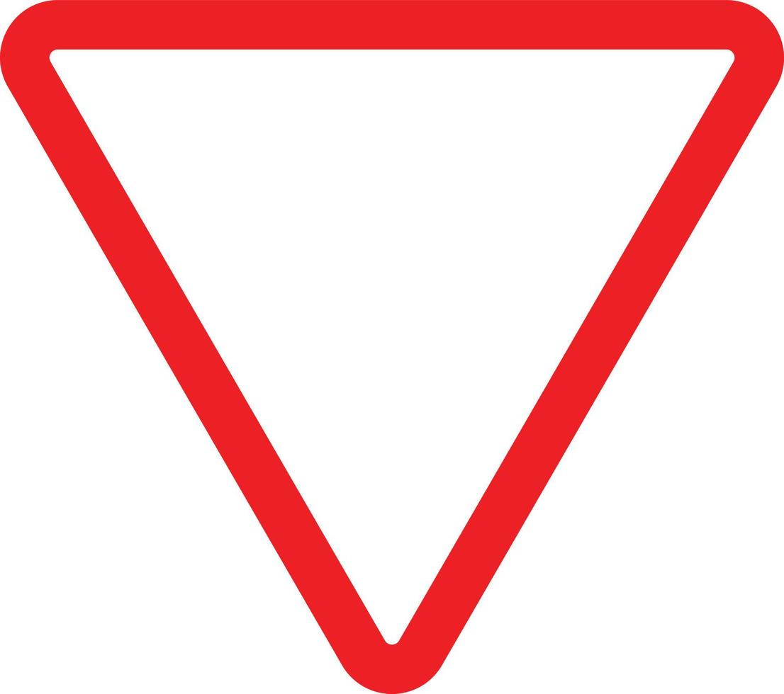 give way sign icon on white background. give way sign. flat style. give way symbol. vector