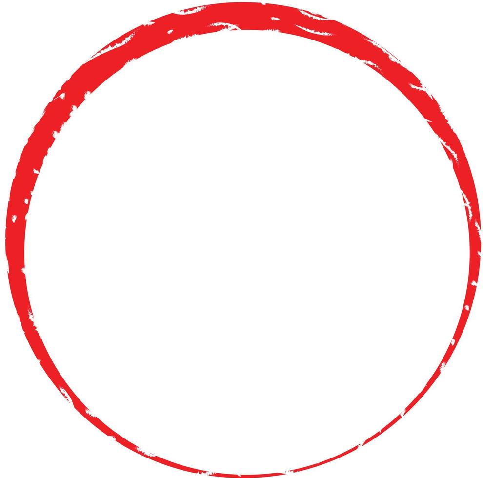 marco de sello circular sobre fondo blanco. signo de sello de círculo rojo. vector