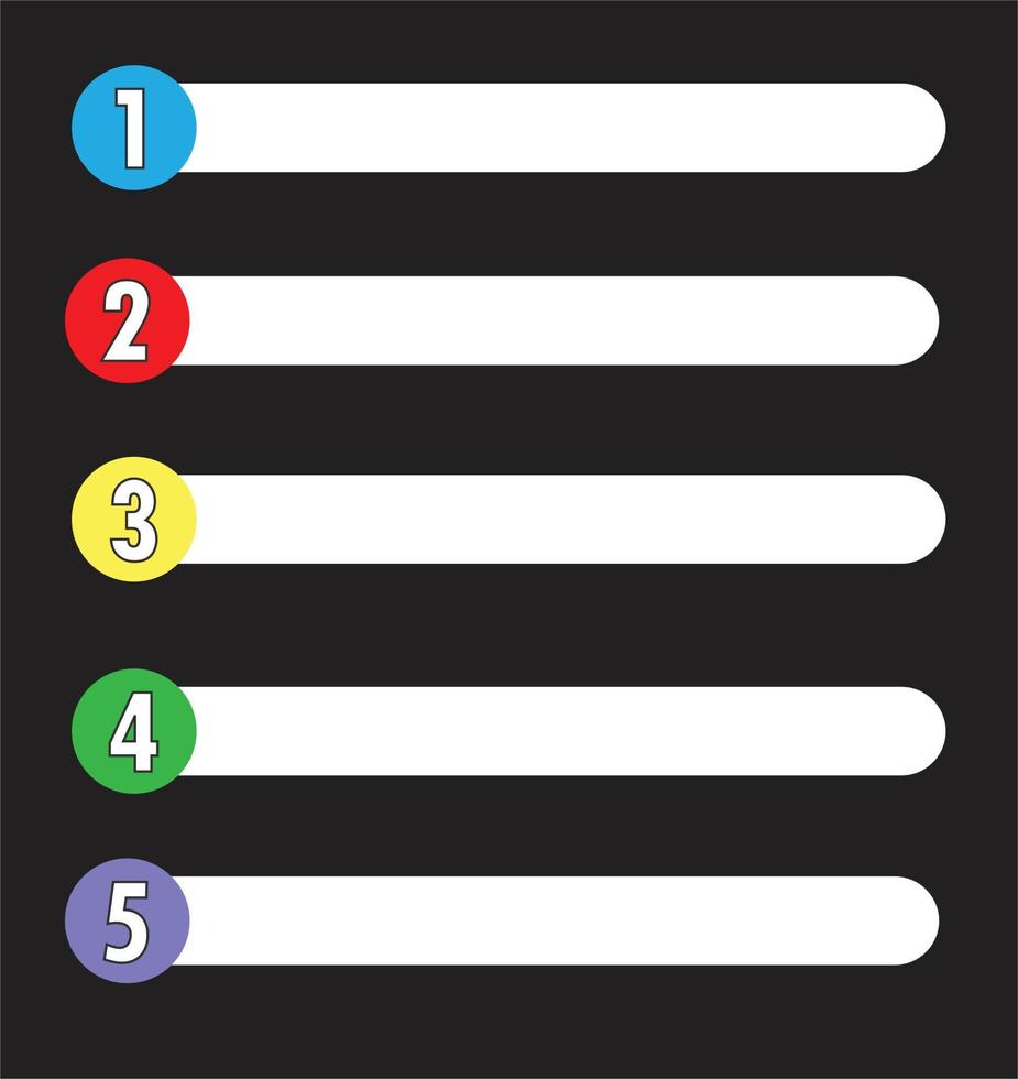 Table content rank icon. sequence rank template infographic chart list. vector