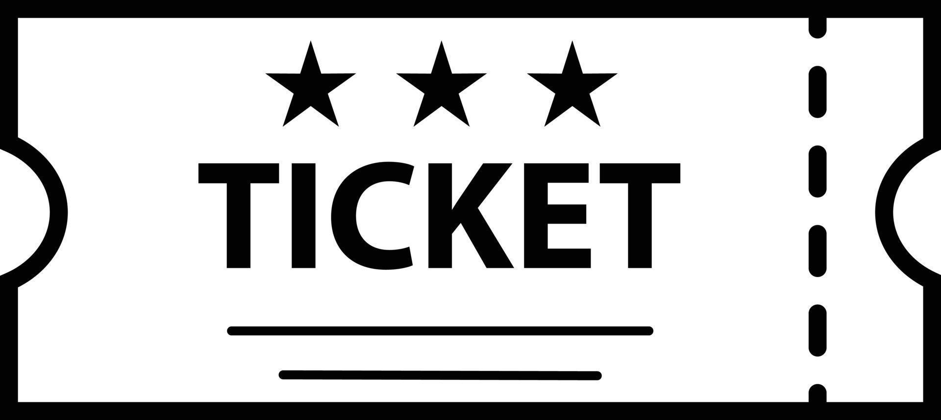 outline ticket icon. ticket sign. cinema symbol. ticket icon. vector