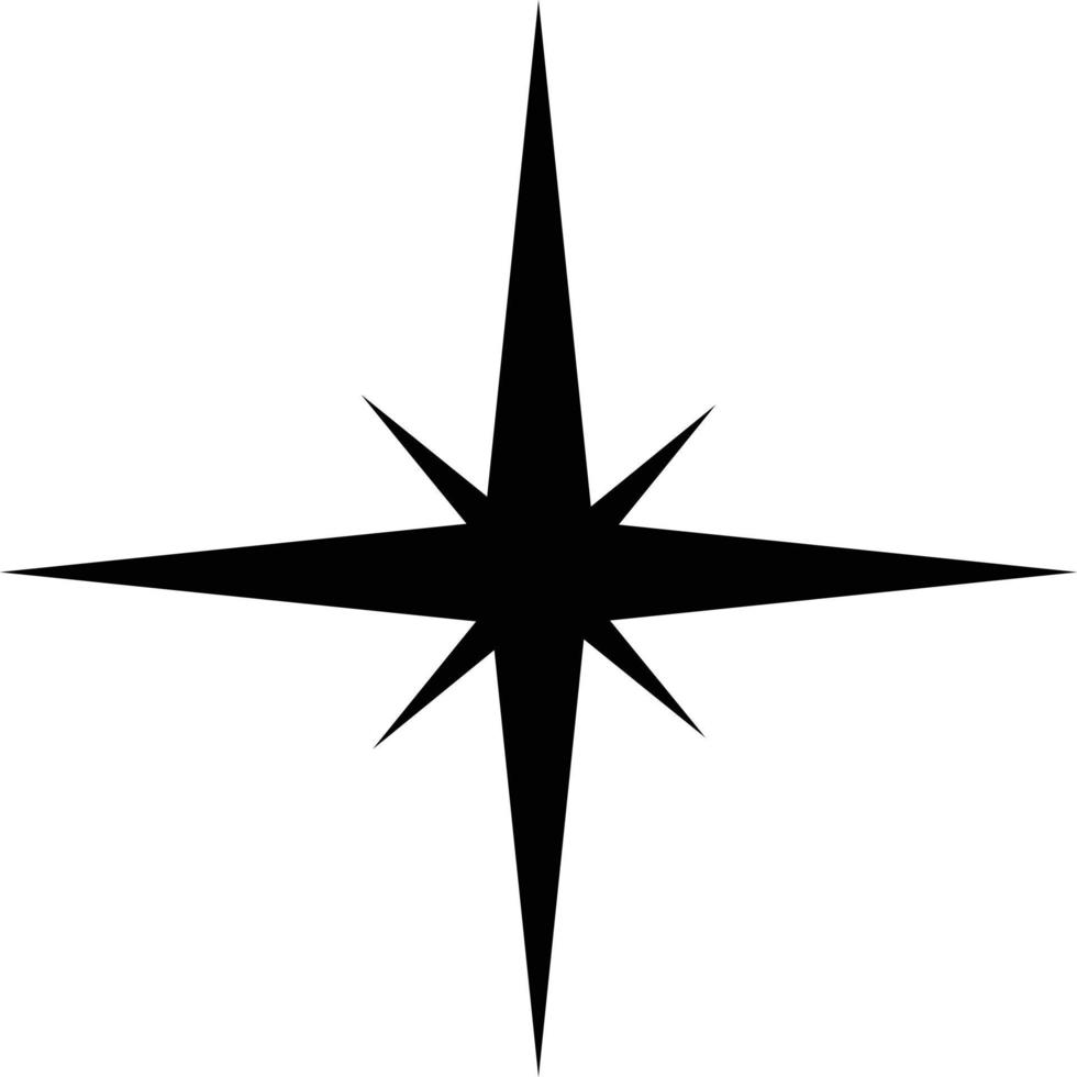icono de brillo. símbolo de chispa. símbolo de brillo negro. símbolo de tiempo vector