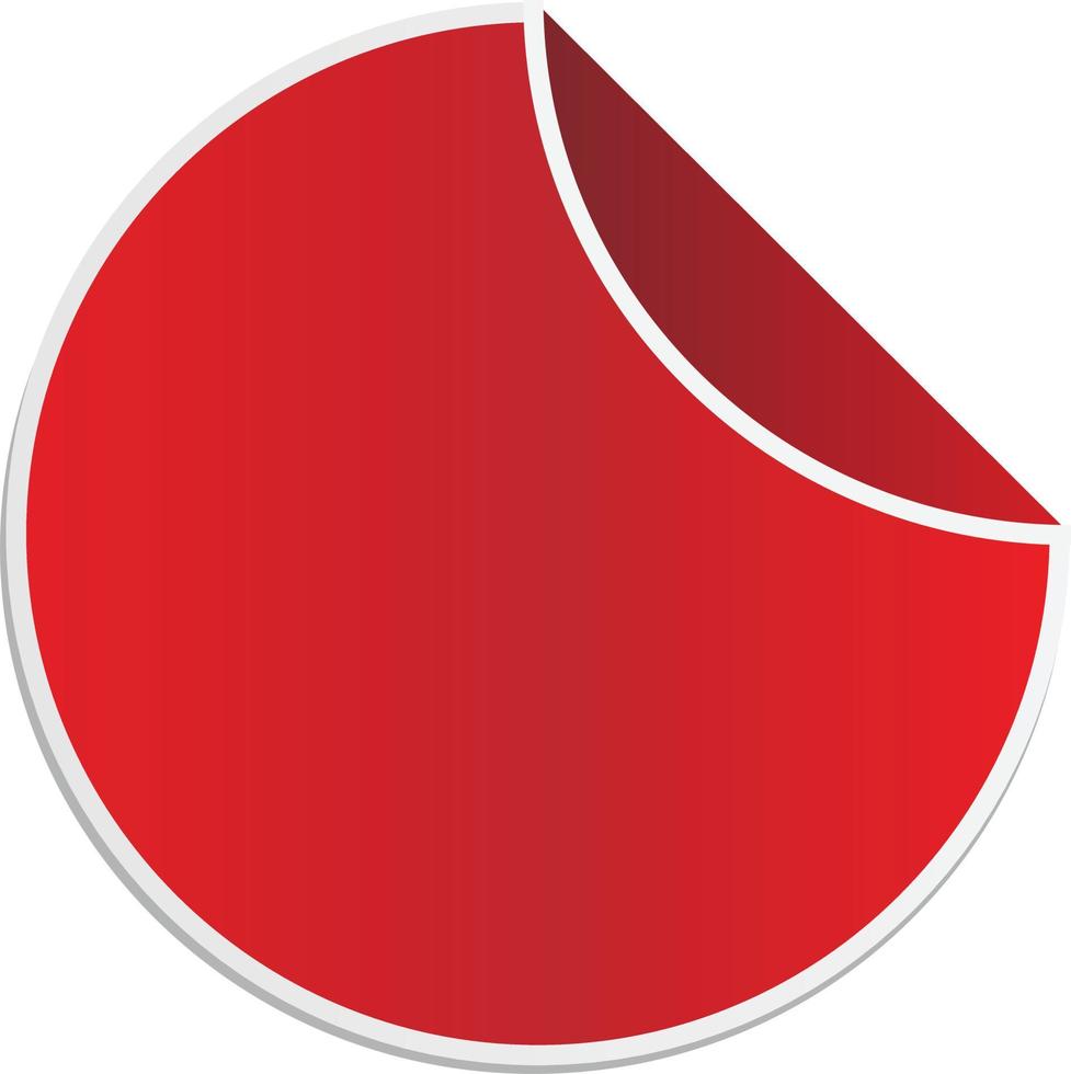 empty promotion label on white background. red sticker. red vector sticker.