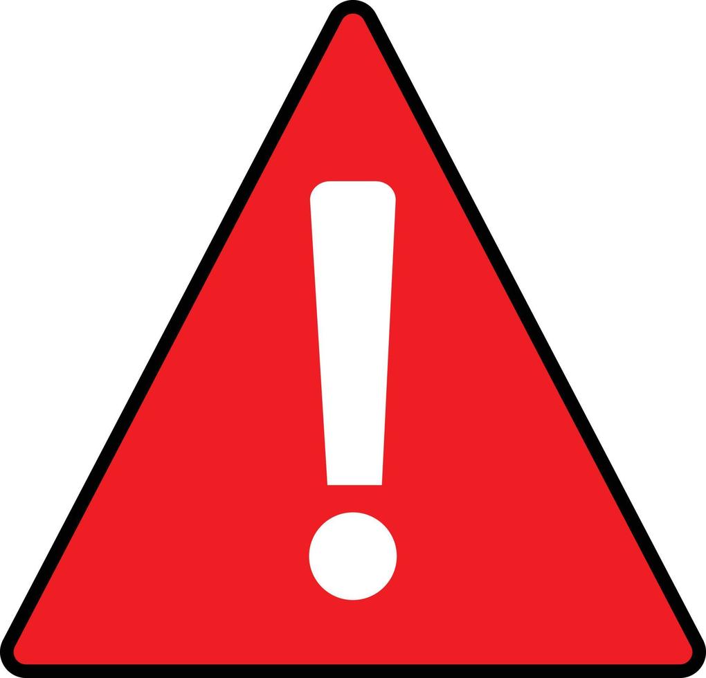 red warning attention caution sign. caution icon template logo. vector