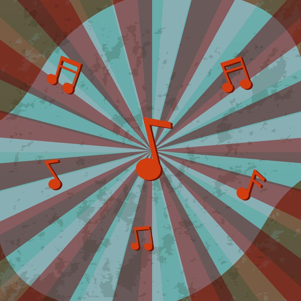 Vintage music background vector illustration. Retro wallpaper