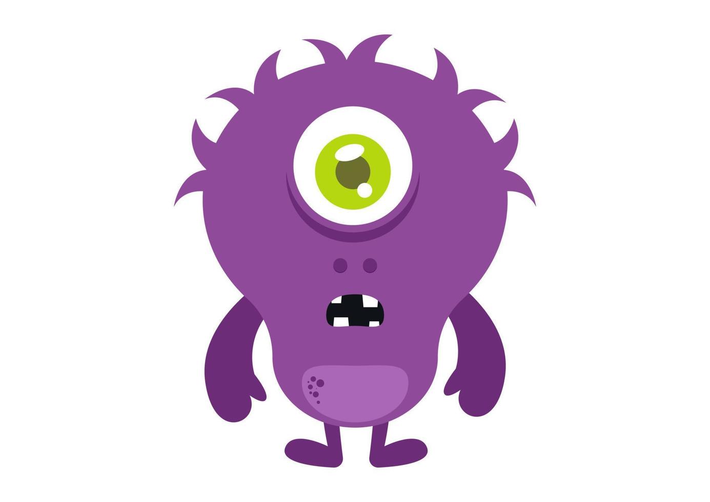 Halloween purple character isolated on white background vector