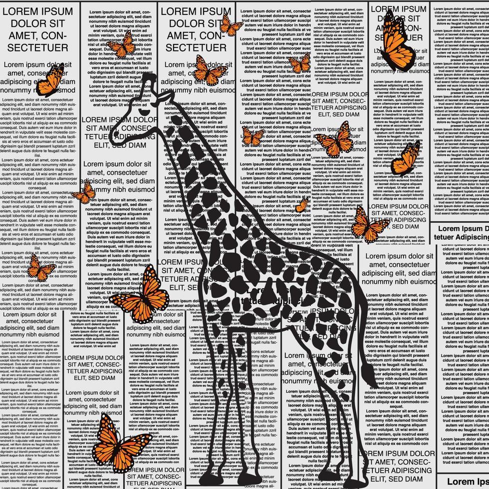 giraffe of the newspaper vector