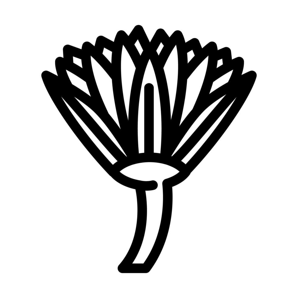 flor de loto línea icono vector ilustración