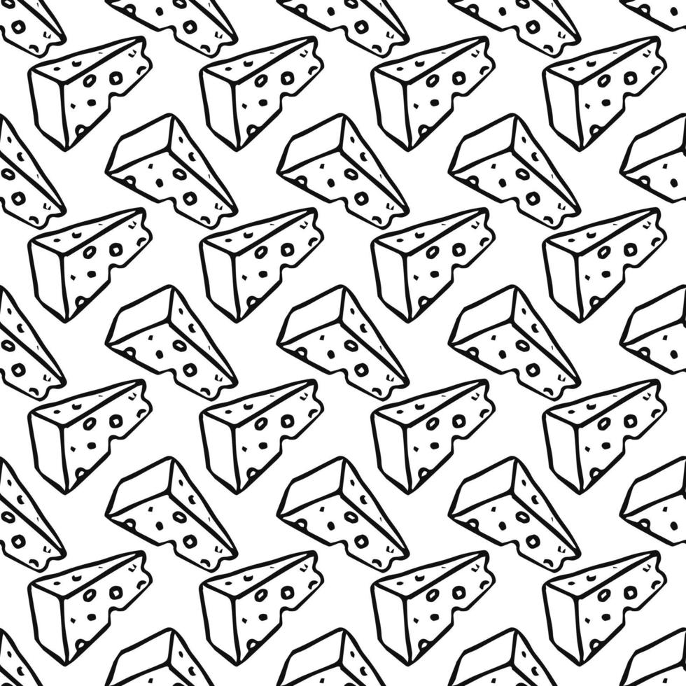 seamless cheese pattern. Doodle vector pattern with cheese icons. cheese background