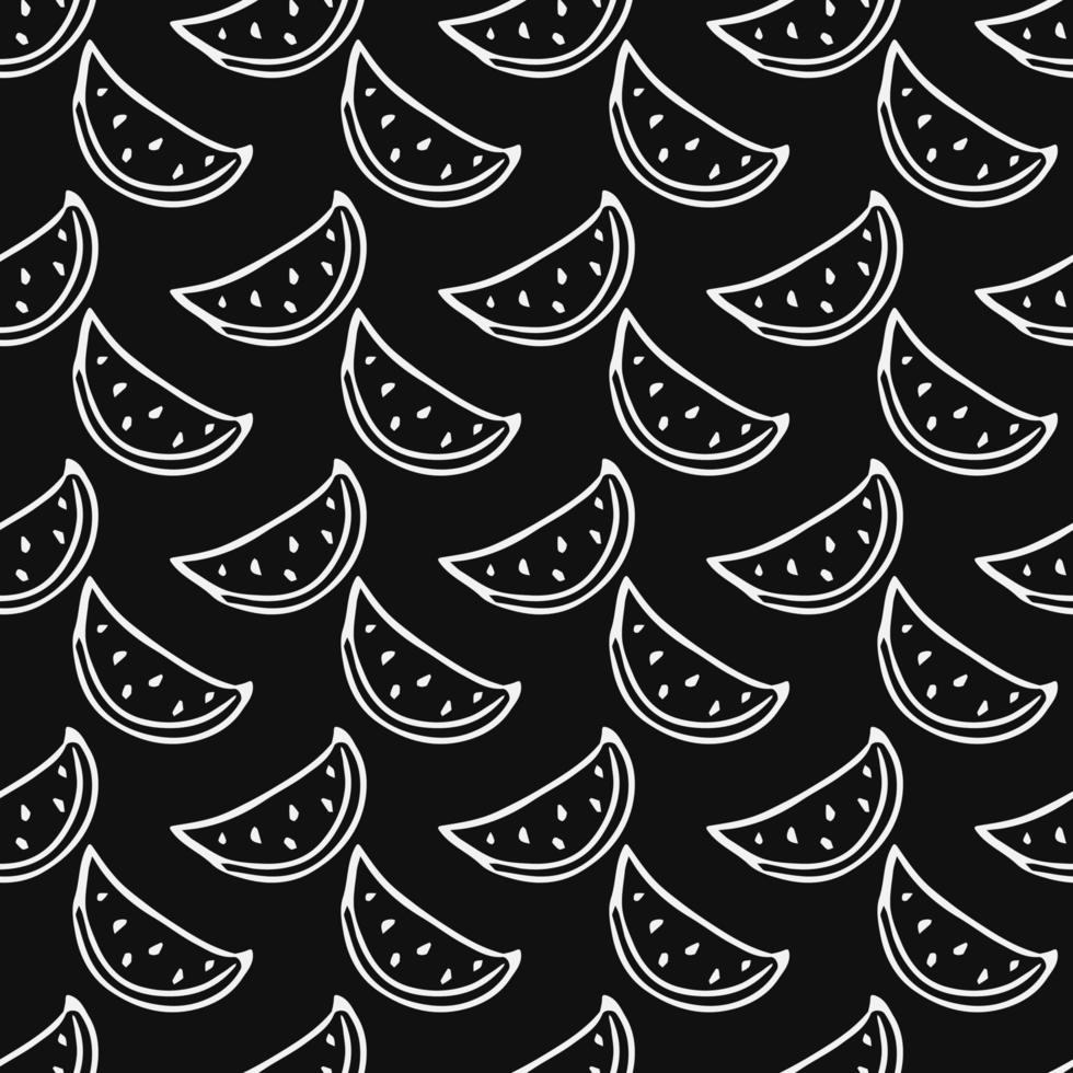 seamless watermelon pattern. vector doodle illustration with watermelon. pattern with watermelon