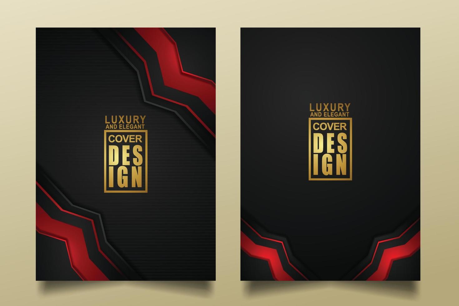 Set cover design template with Luxury and elegant flow lines overlap layers ornament and realistic texture on dark background vector