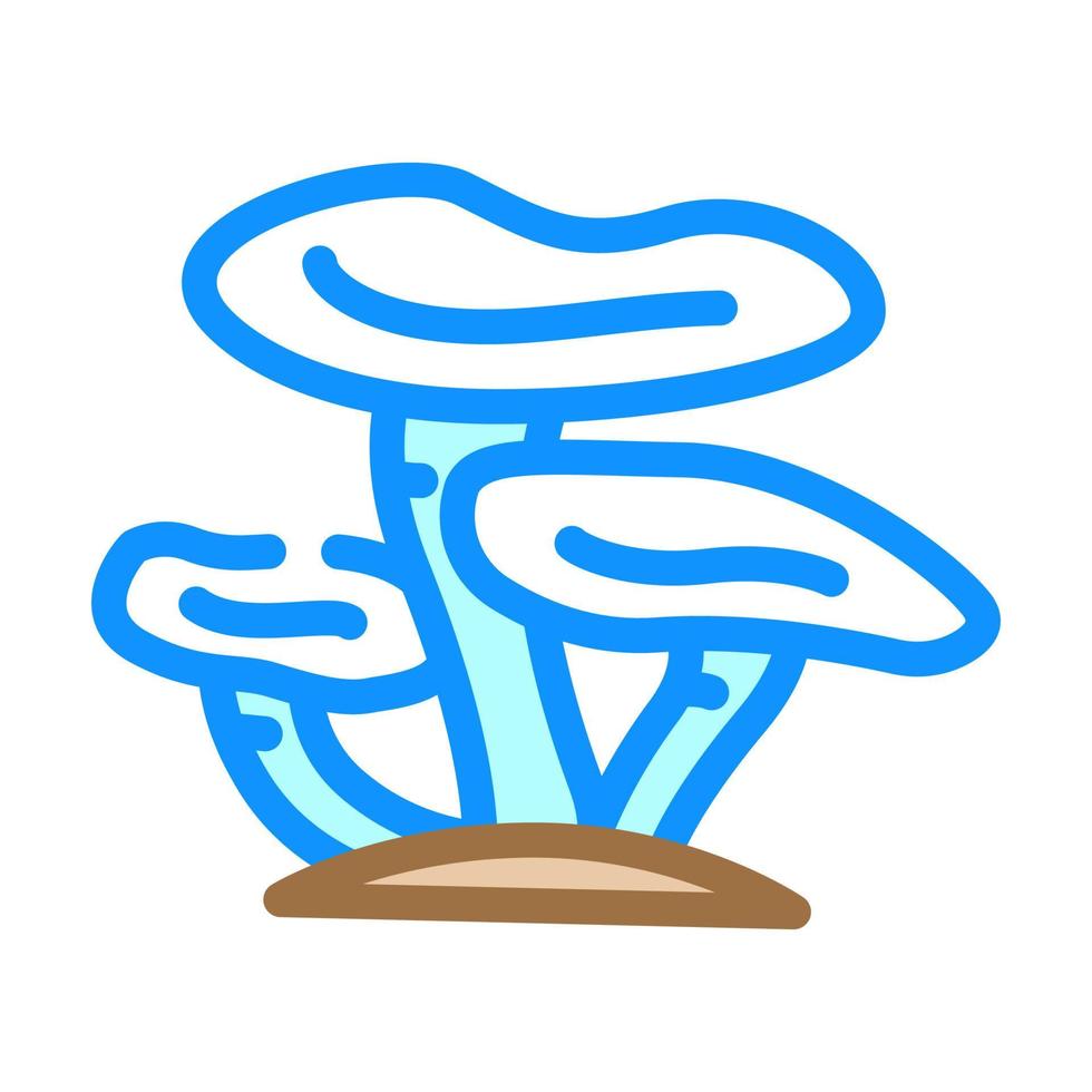 fungus mushroom color icon vector illustration