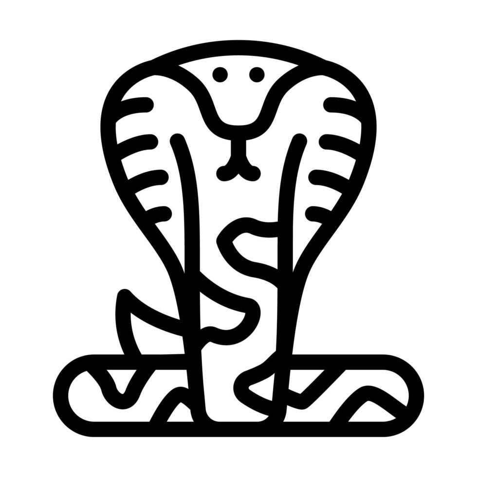 cobra snake line icon vector illustration