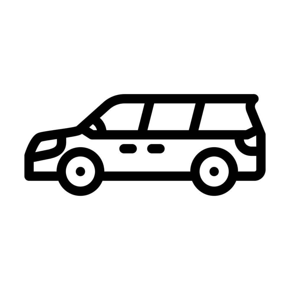 mpv minivan transport line icon vector illustration