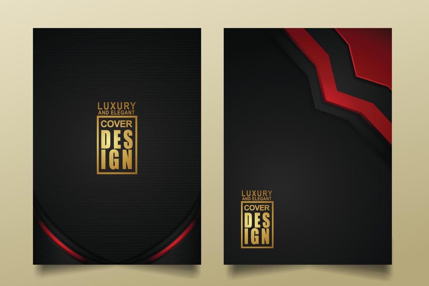 Set cover design template with Luxury and elegant flow lines overlap layers ornament and realistic texture on dark background vector