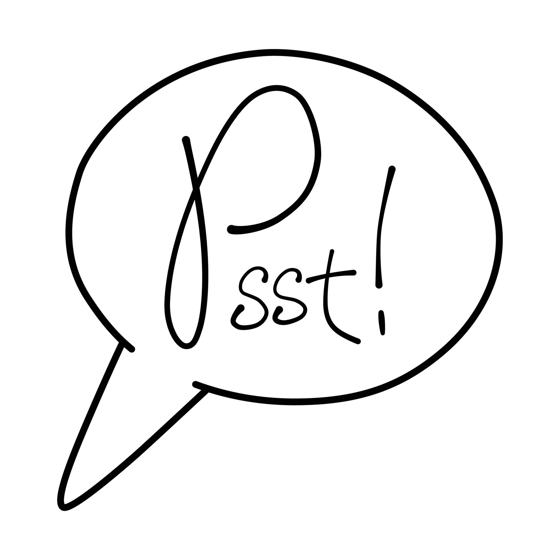 Psst word. Comic speech bubble. Text sound effects. 8144150 Vector Art
