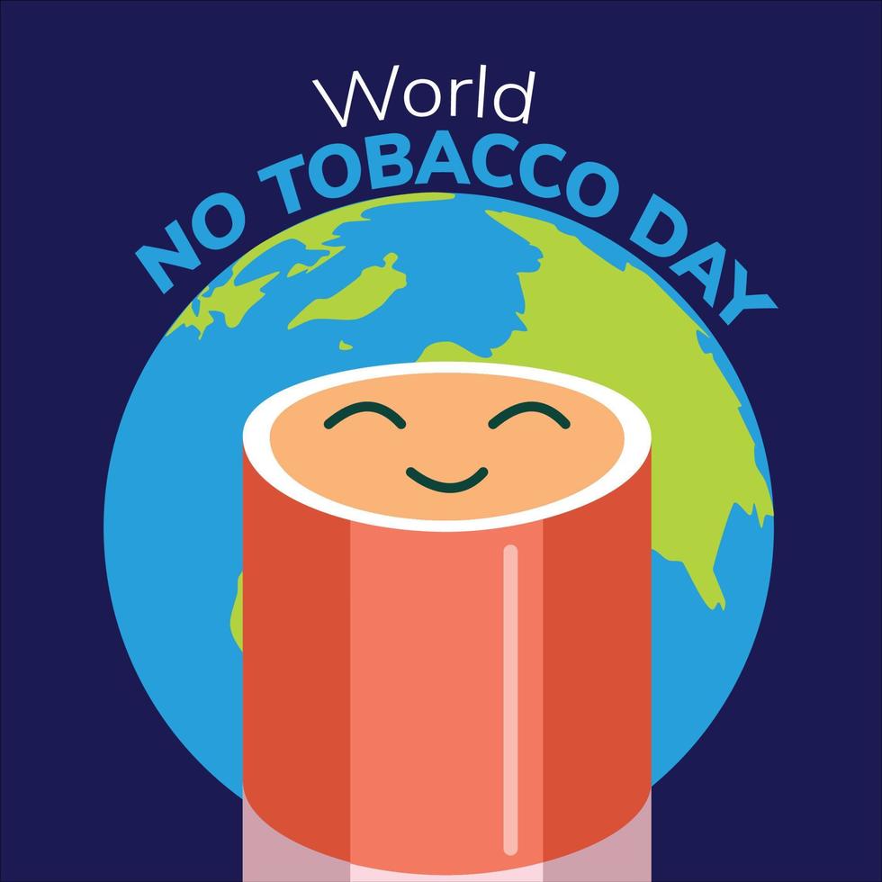 Vector illustration poster or banner for world no tobacco day