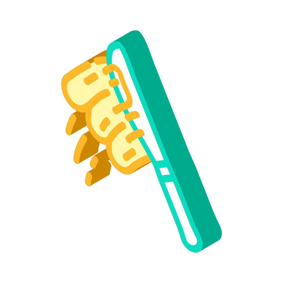 cuchillo con mantequilla de maní icono isométrico ilustración vectorial vector