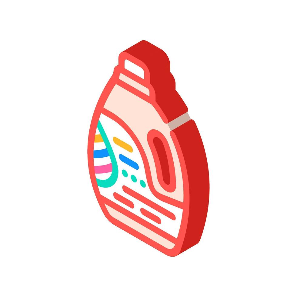 color preservation detergent isometric icon vector illustration