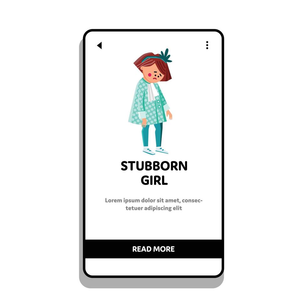 Stubborn Girl Kid Wanting Buy Toy In Store Vector