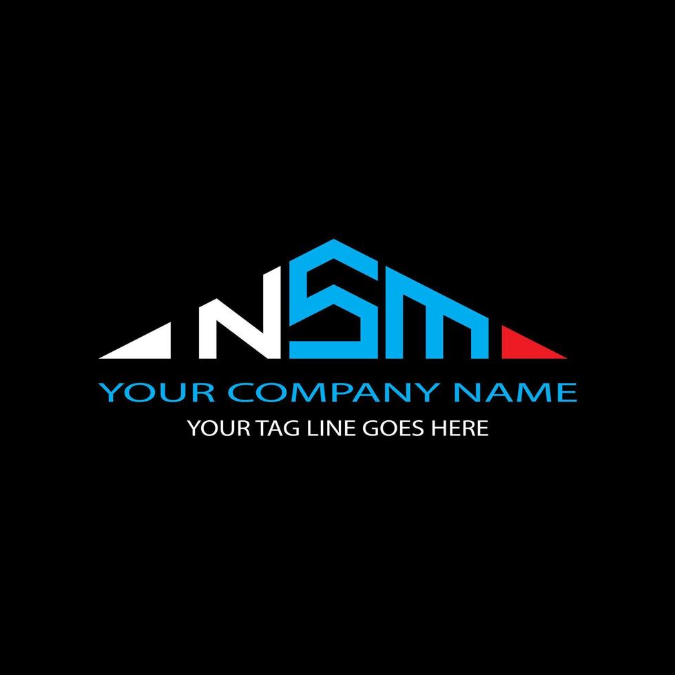 NSM letter logo creative design with vector graphic