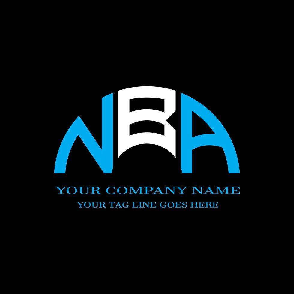 NBA letter logo creative design with vector graphic