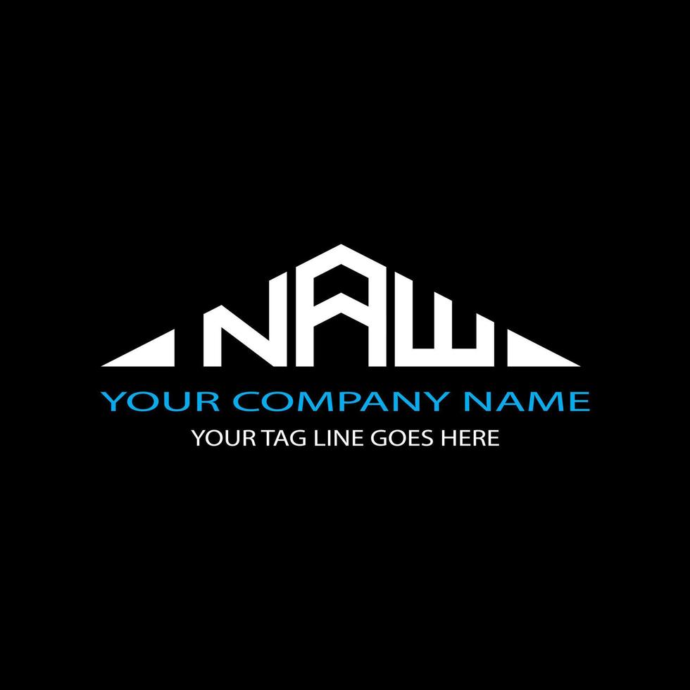 NAW letter logo creative design with vector graphic
