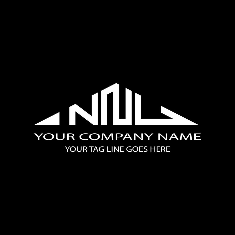 diseño creativo del logotipo de la letra nnu con gráfico vectorial vector