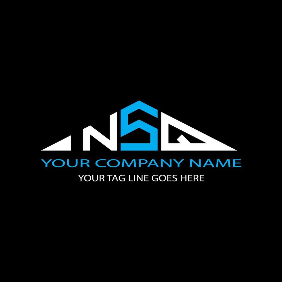 NSQ letter logo creative design with vector graphic