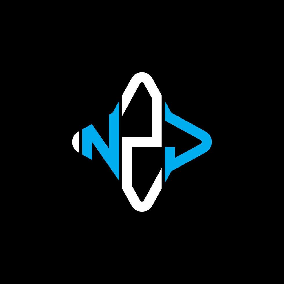 NZJ letter logo creative design with vector graphic