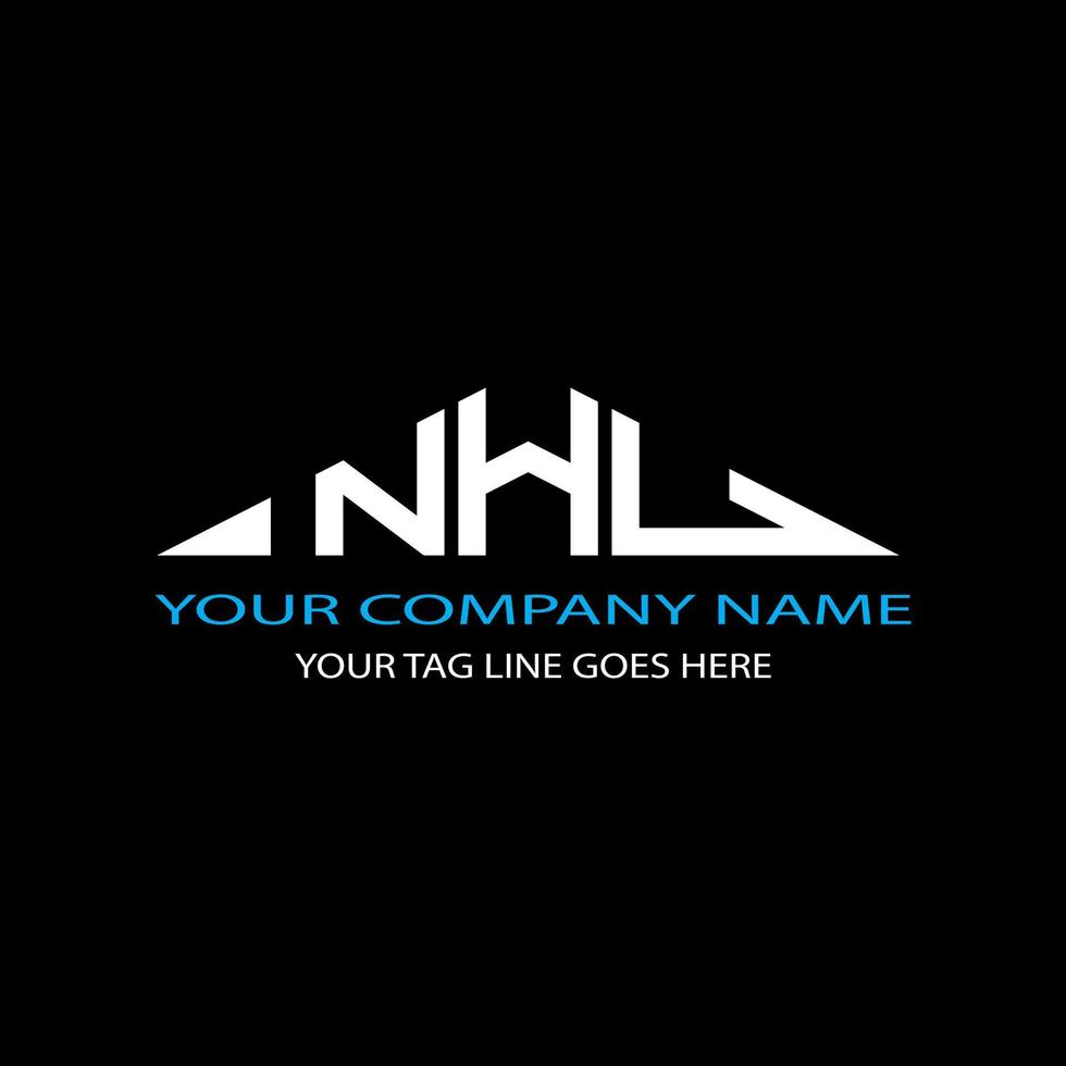 NHU letter logo creative design with vector graphic