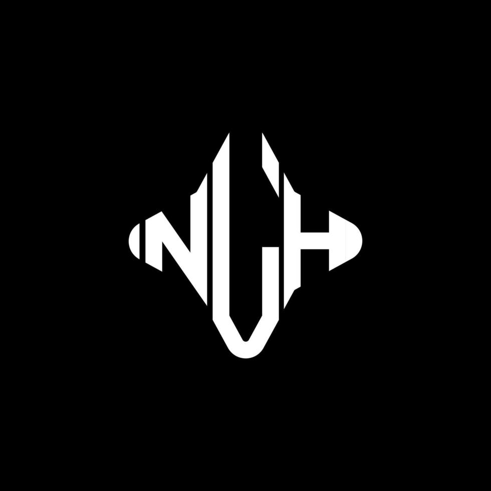diseño creativo del logotipo de la letra nlh con gráfico vectorial vector