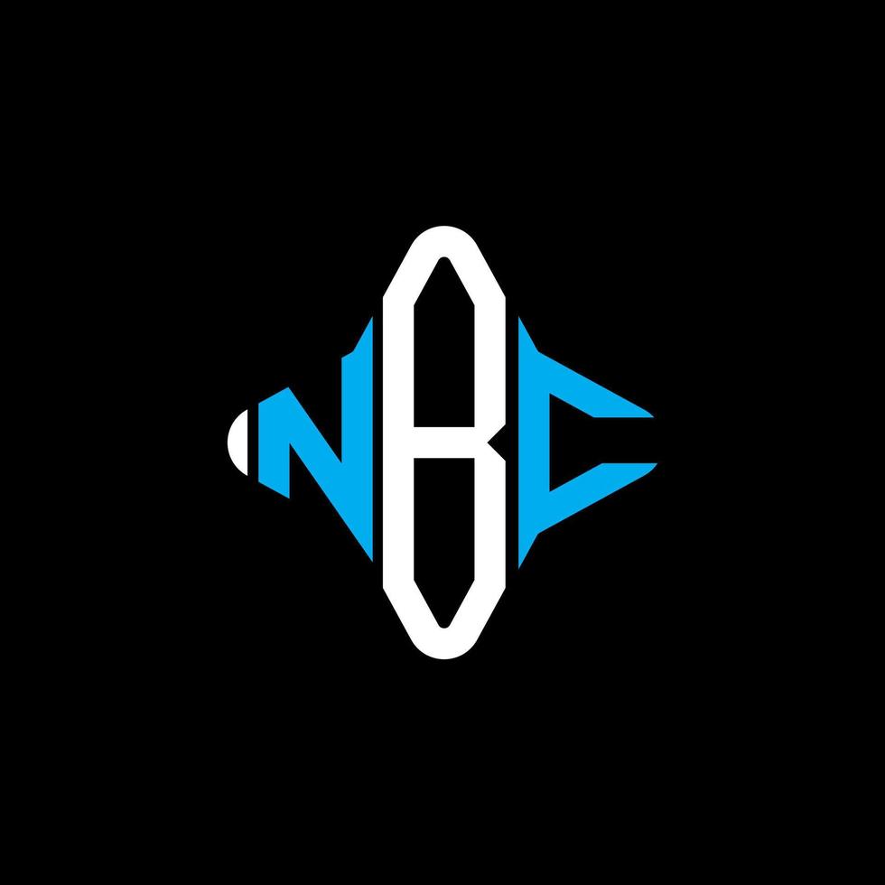 diseño creativo del logotipo de la letra nbc con gráfico vectorial vector
