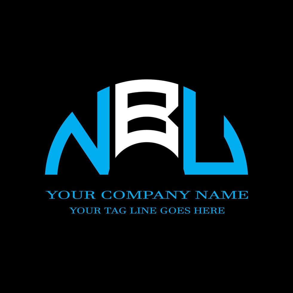 NBU letter logo creative design with vector graphic