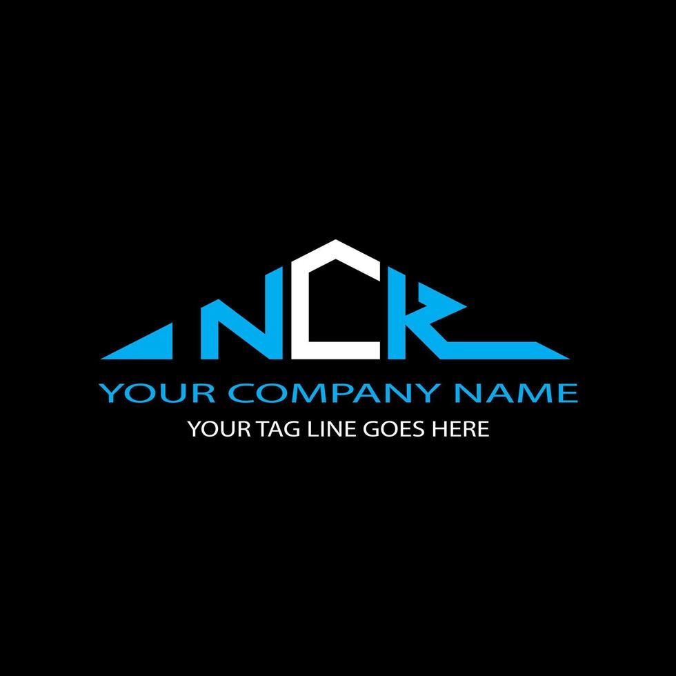 diseño creativo del logotipo de la letra nck con gráfico vectorial vector