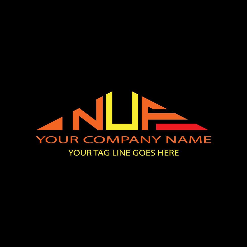 NUF letter logo creative design with vector graphic