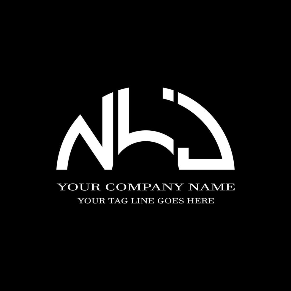 NLJ letter logo creative design with vector graphic