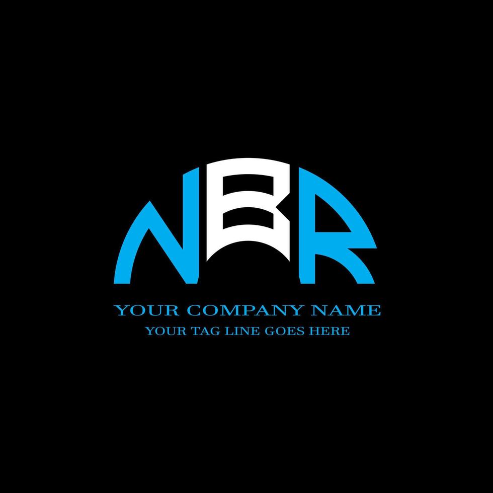 NBR letter logo creative design with vector graphic