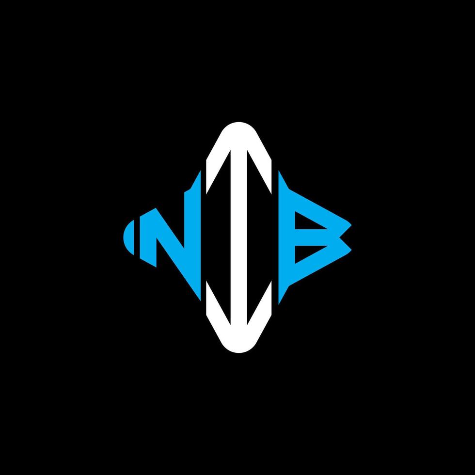 NIB letter logo creative design with vector graphic