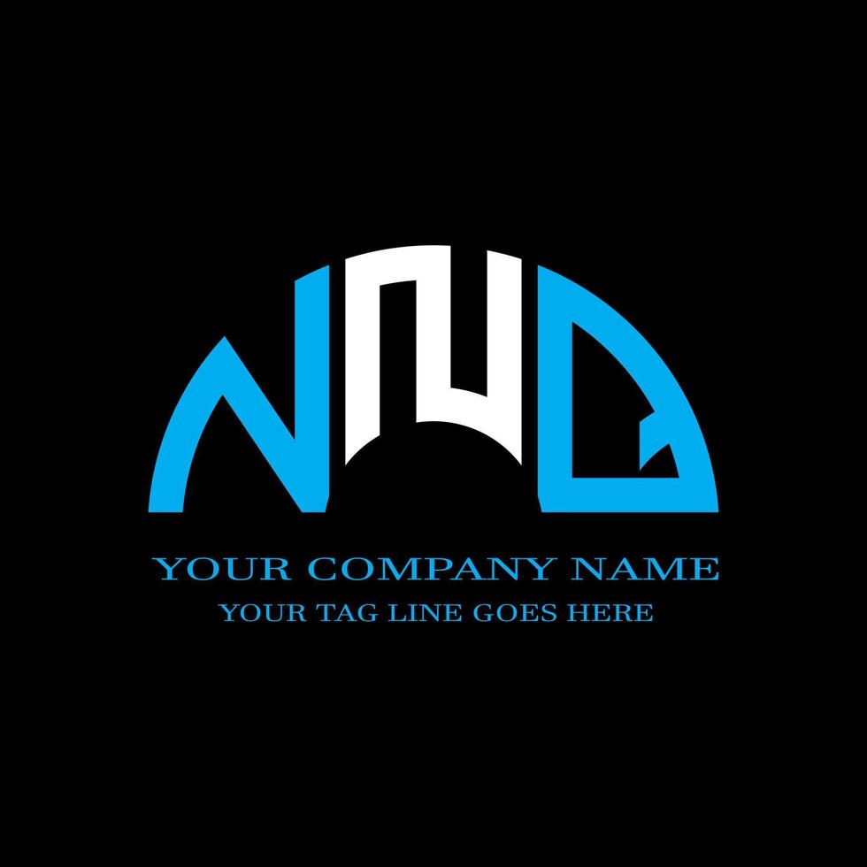 NNQ letter logo creative design with vector graphic