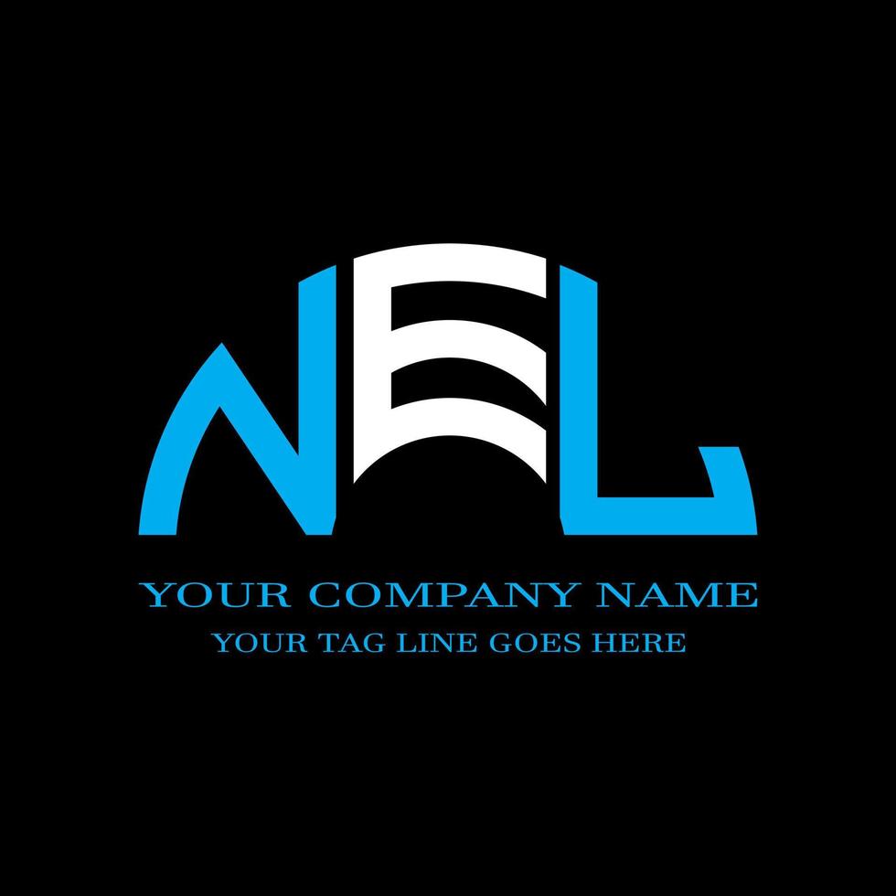 NEL letter logo creative design with vector graphic