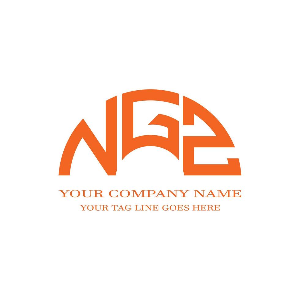 NGZ letter logo creative design with vector graphic