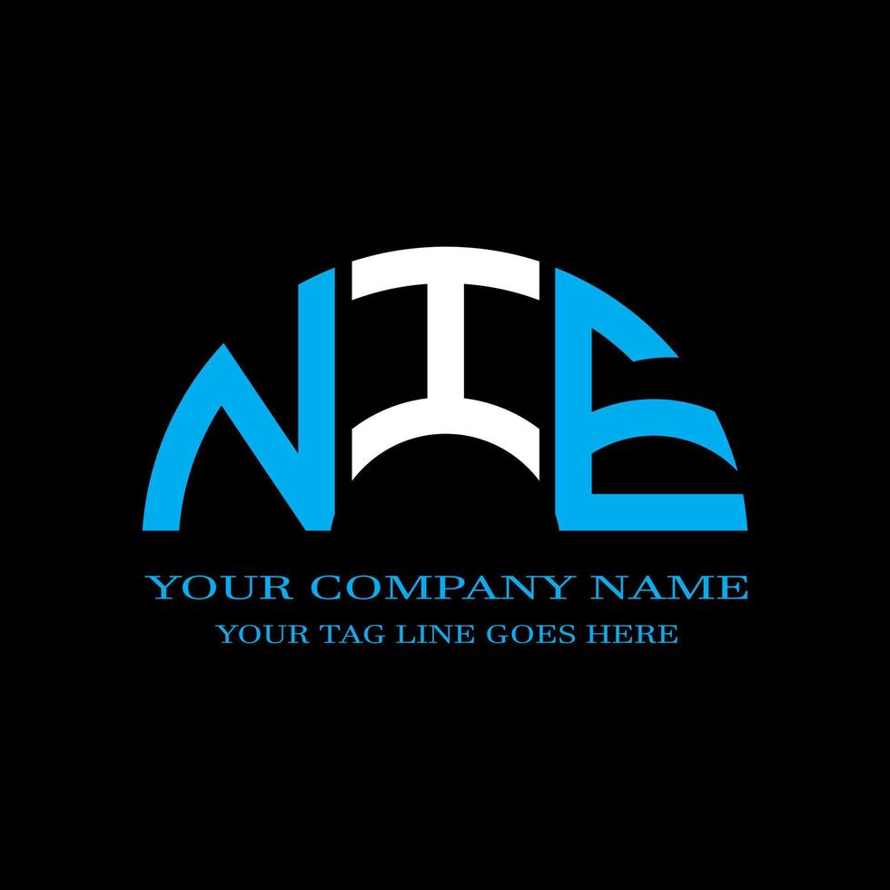 NIE letter logo creative design with vector graphic