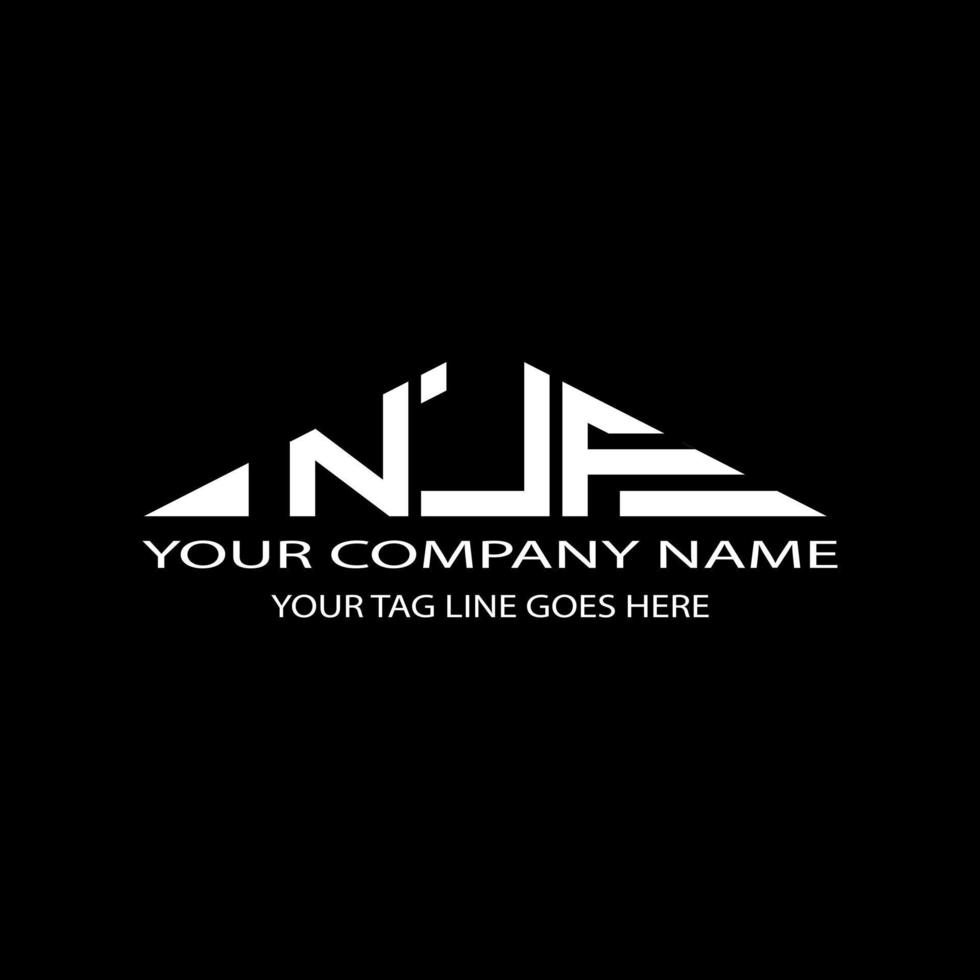 NJF letter logo creative design with vector graphic
