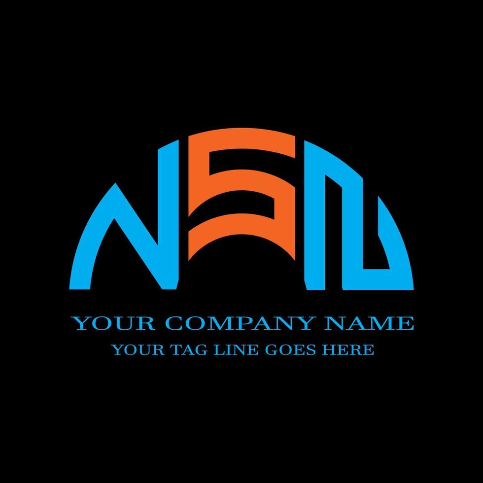 NSN letter logo creative design with vector graphic