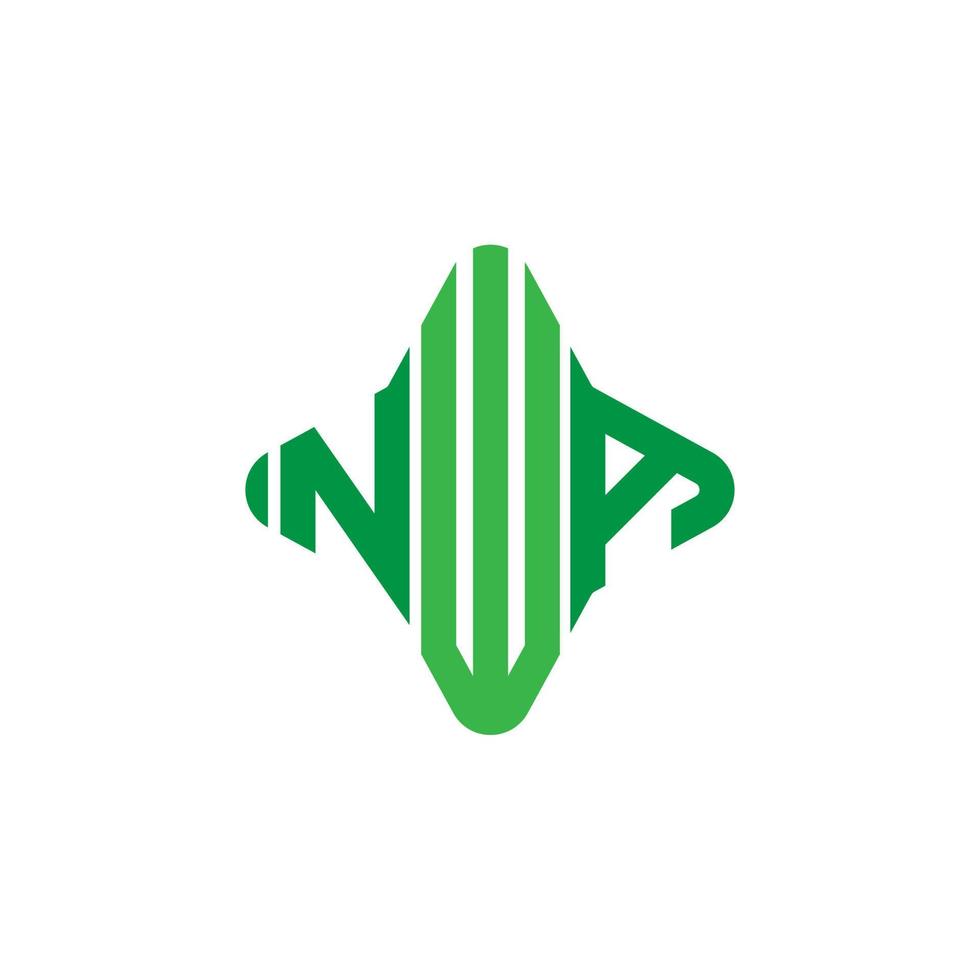 diseño creativo del logotipo de la letra nwa con gráfico vectorial vector
