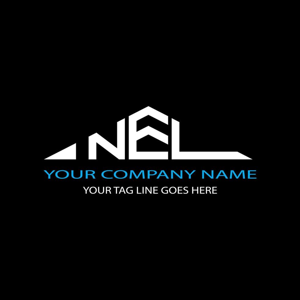 NEL letter logo creative design with vector graphic