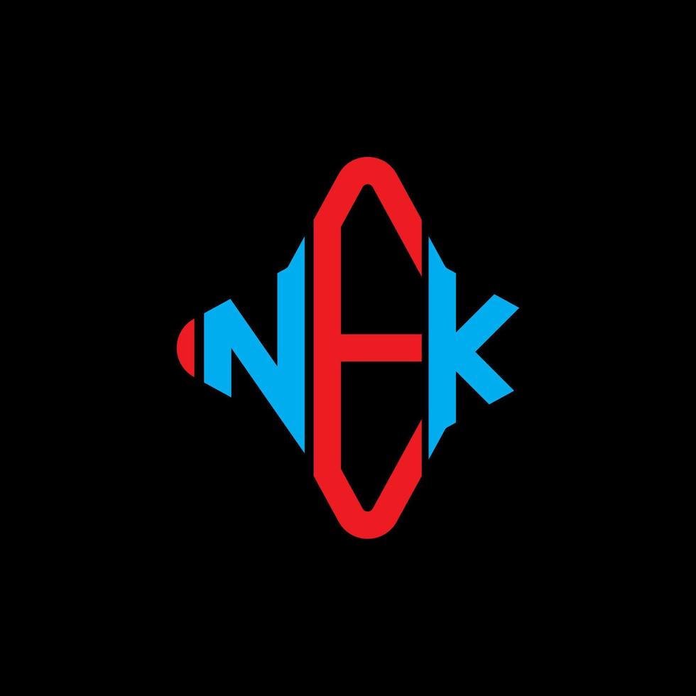 NEK letter logo creative design with vector graphic