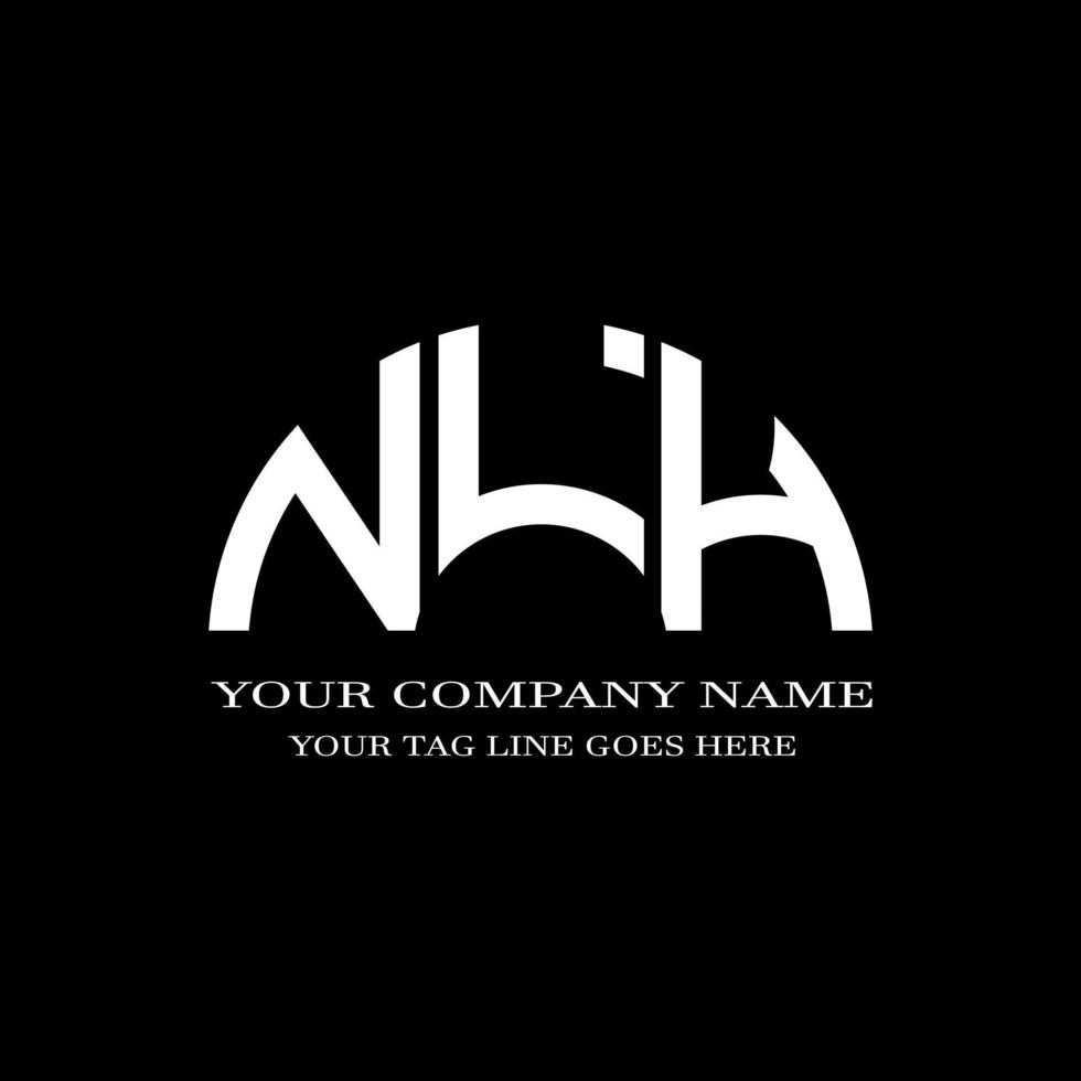 diseño creativo del logotipo de la letra nlh con gráfico vectorial vector